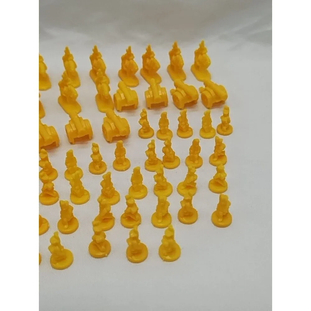 Set Of (60) 1993 Risk Yellow Board Game Player Pieces